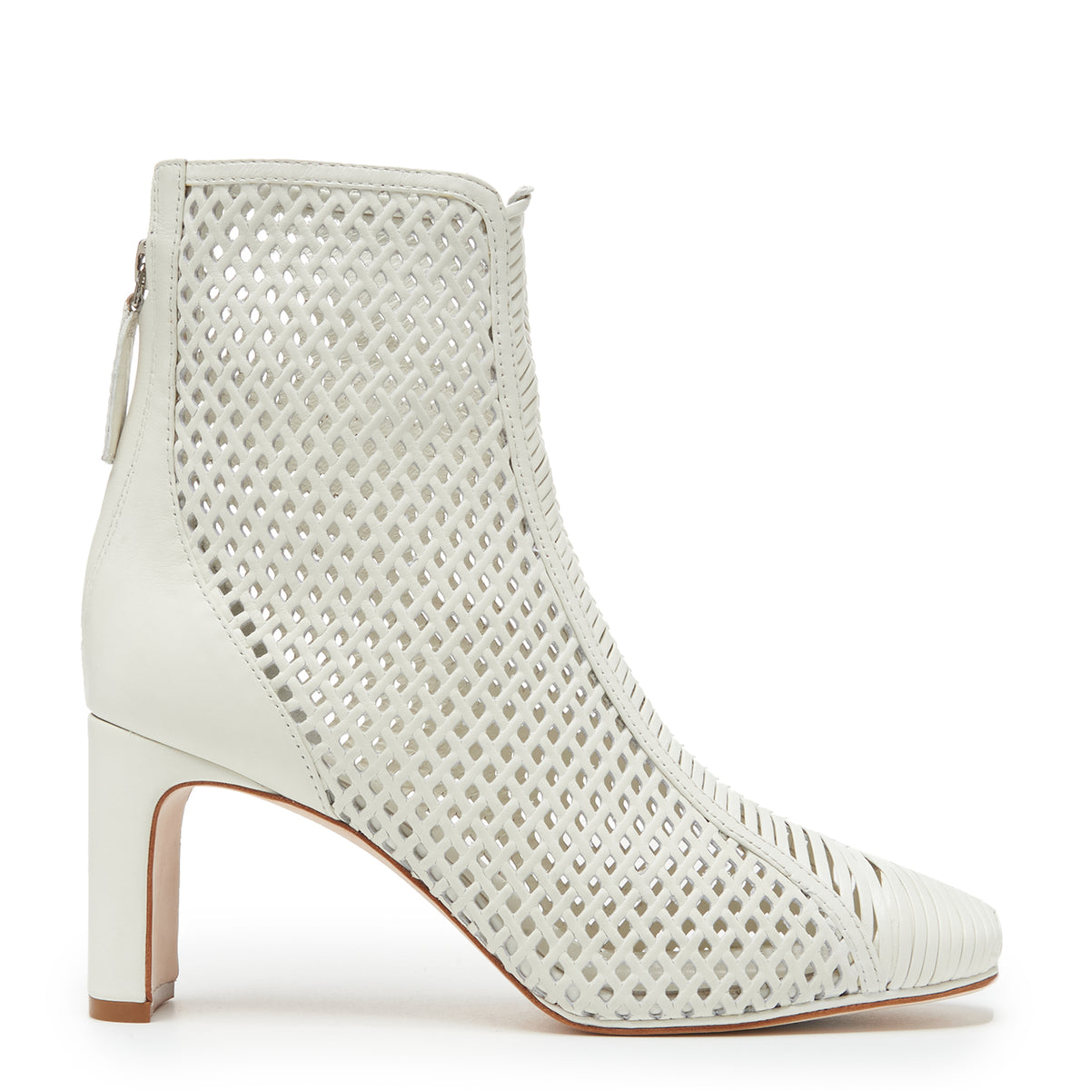 White deals perforated booties