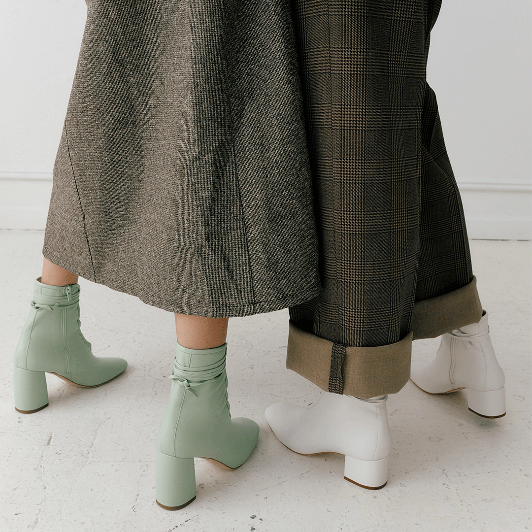 green dress boots women BellaDonna Mint Green Nappa Leather Designer Boot with Lambskin Leather Lining – DANIELLA SHEVEL