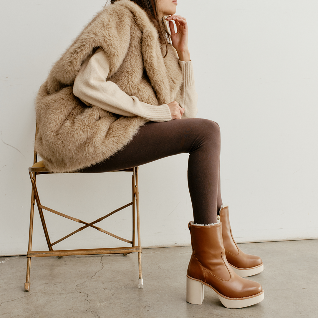 Aspen Shearling Boot In Brown – DANIELLA SHEVEL