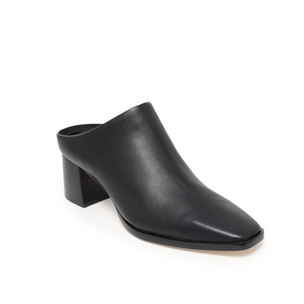 Jolene Slip On Mule in Black Leather DANIELLA SHEVEL Jolene Slip On Mule in Black Leather DANIELLA SHEVEL