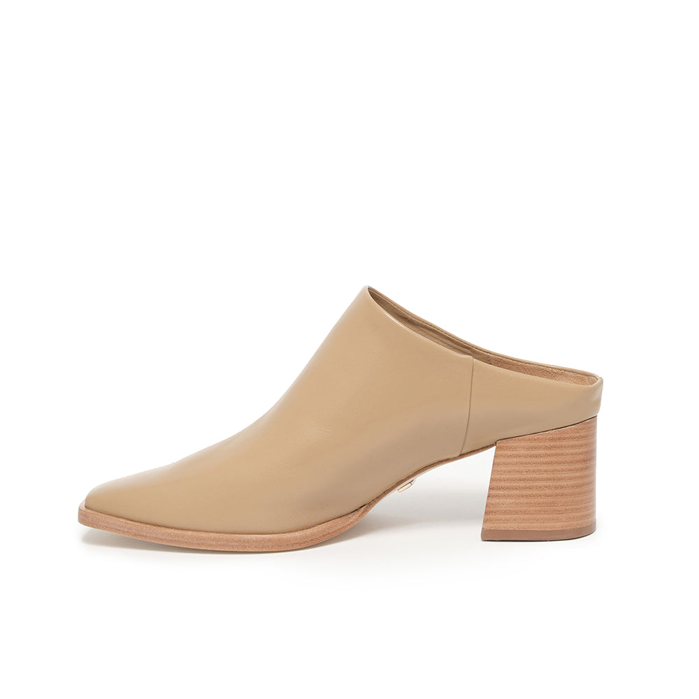 Daniella Shevel Jolene Slip On Mule in Camel Side View