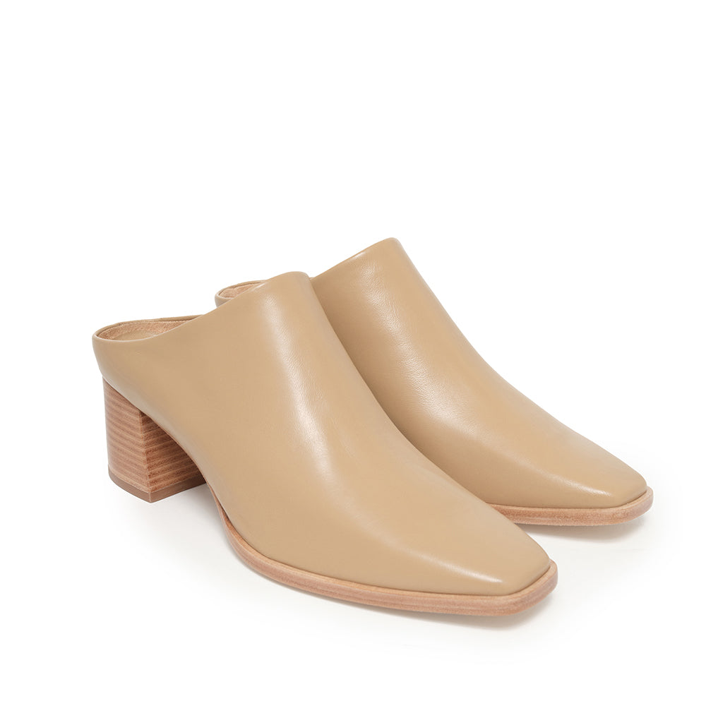 Daniella Shevel Jolene Slip On Mule in Camel full Pair angle View