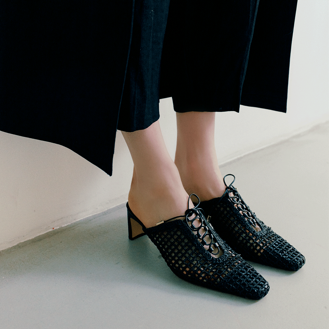 Lina Raffia Low Heel Mule Slide – DANIELLA SHEVEL