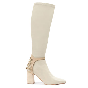 Daniella Shevel Nela Knee High Boot in Blonde Latte