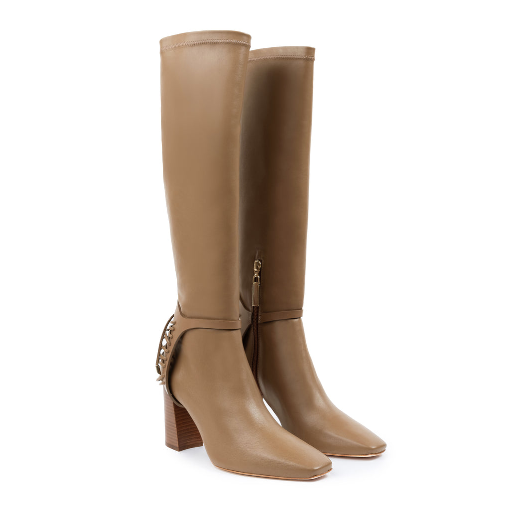 Daniella Shevel Nela Knee High Boot Bronze Brown 
