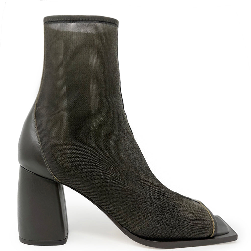 Onyx Stretch Mesh Heel Boot With Open Toe – DANIELLA SHEVEL