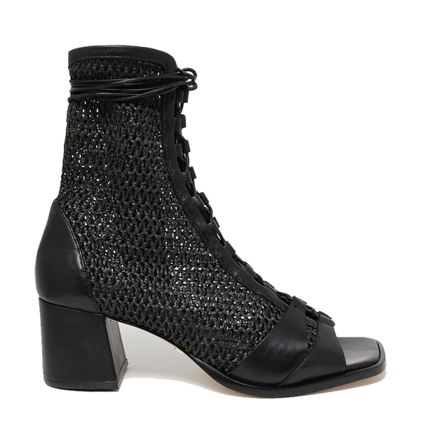Frida Raffia Bootie With Open Toe – DANIELLA SHEVEL