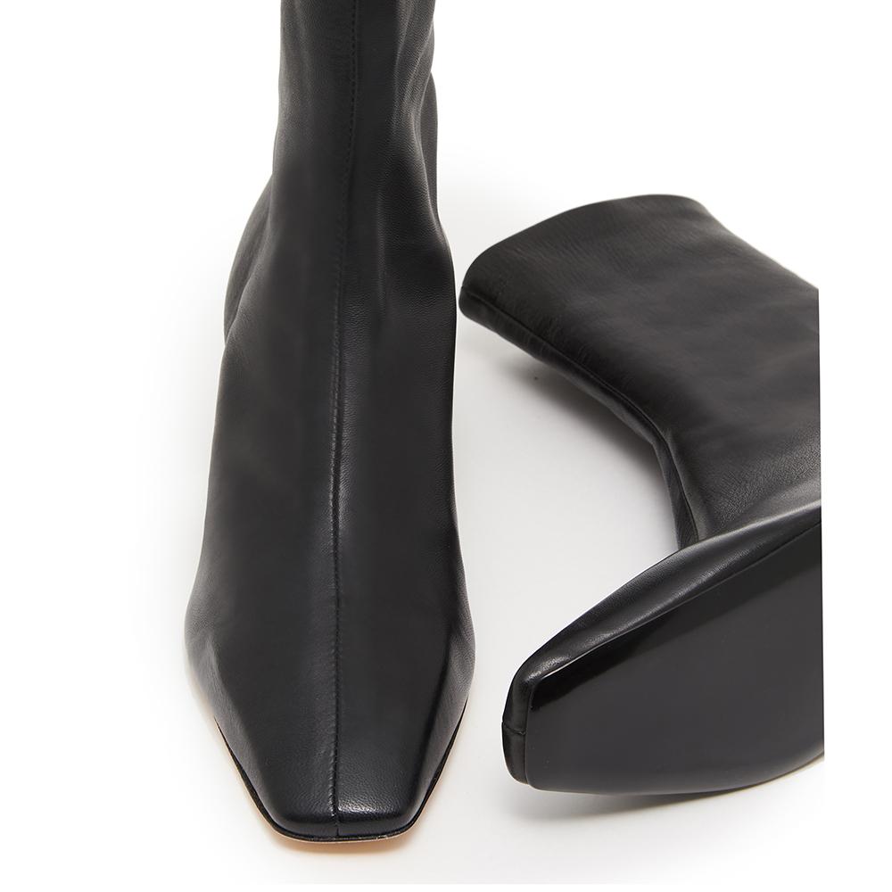 Daniella Shevel Milani Stretch Bootie in Black Front View