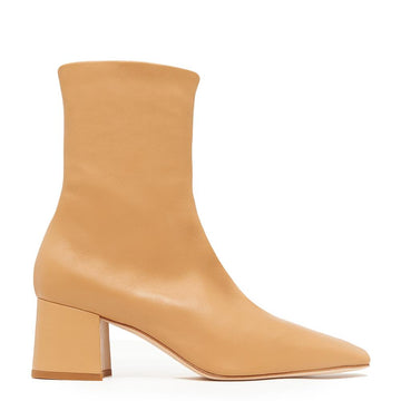 Daniella Shevel Milani Stretch Bootie in Creamy Camel Side View