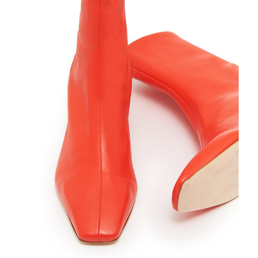 Red stretch booties new arrivals