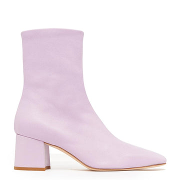 Daniella Shevel Milani Stretch Bootie in Lilac Lavender Side View