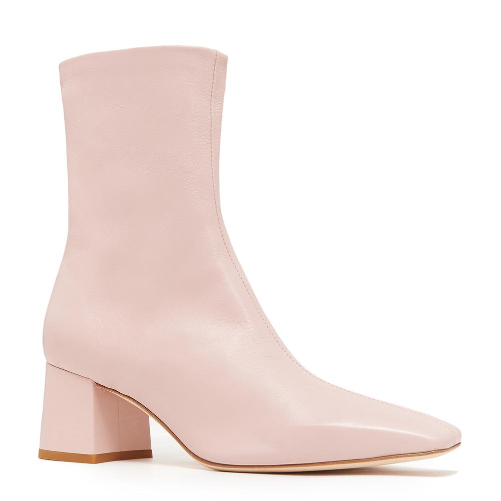 Daniella Shevel Milani Stretch Bootie in Soft Pink Side Angle View